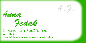 anna fedak business card